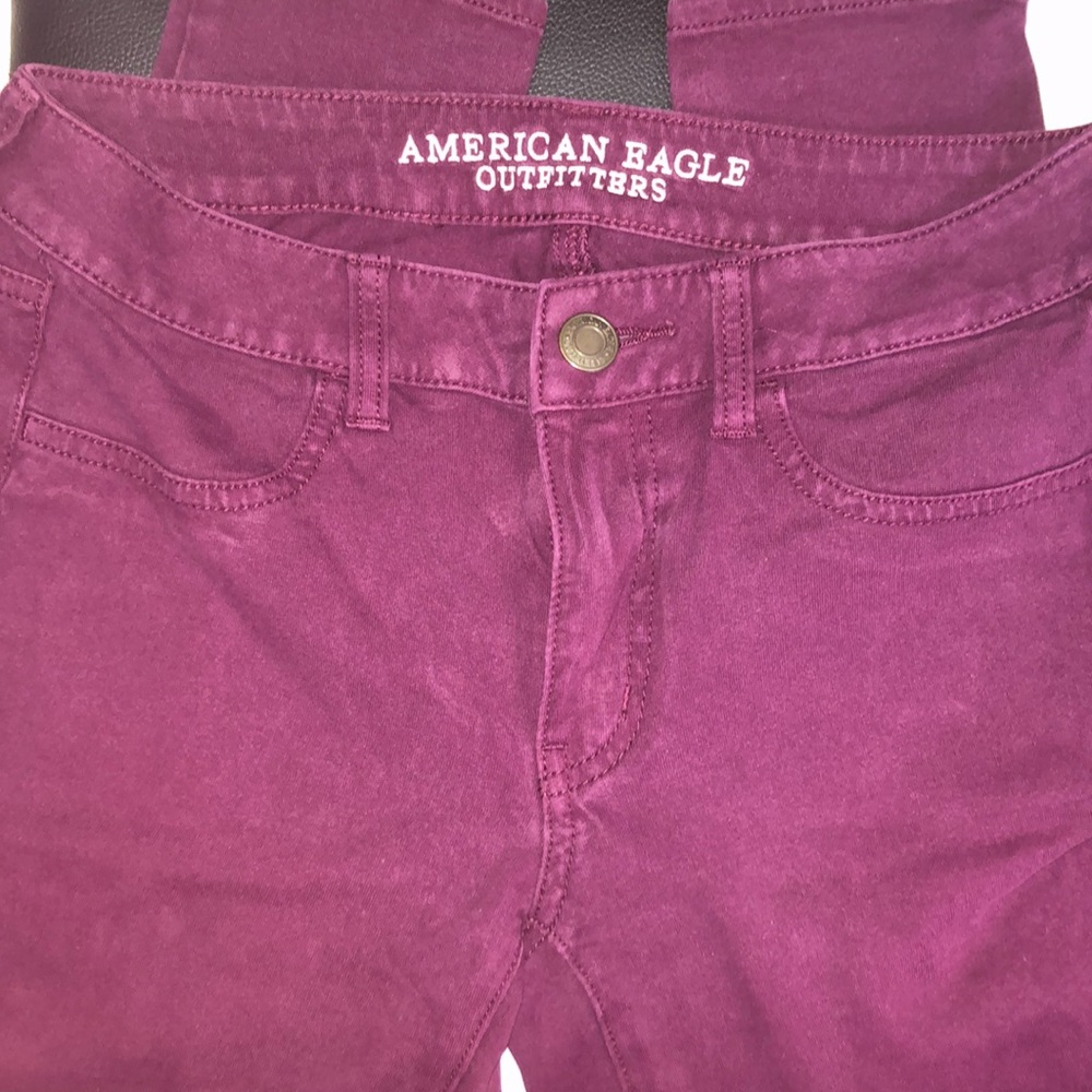 Burgundy American Eagle 🦅 jegging super stretch
